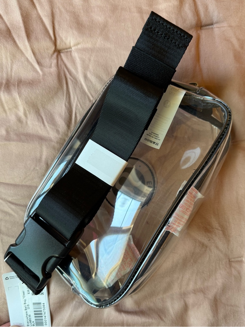 Lululemon Clear Crossbody Bag Black Trim Adjustable Strap NWT - Picture 2 of 5